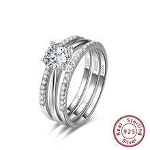 Load image into Gallery viewer, Queen Real 925 Sterling Silver Wedding Rings for Women AAAA