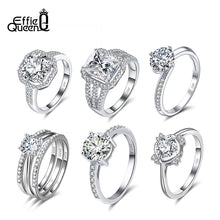 Load image into Gallery viewer, Queen Real 925 Sterling Silver Wedding Rings for Women AAAA