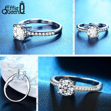 Load image into Gallery viewer, Queen Real 925 Sterling Silver Wedding Rings for Women AAAA