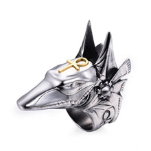 Load image into Gallery viewer, Egyptian Death Anubis Stainless Steel Ring Personality Vintage Cross
