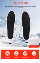 Load image into Gallery viewer, Electric Heated Insoles Shoes Winter Warmer Foot USB Charging Heating