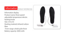 Electric Heated Insoles Shoes Winter Warmer Foot USB Charging Heating