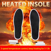 Electric Heated Insoles Shoes Winter Warmer Foot USB Charging Heating