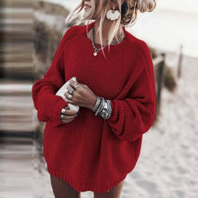 Load image into Gallery viewer, Elegant Autumn Batwing Long Sleeve Knitted Sweater