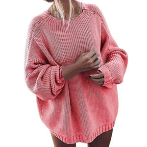 Elegant Autumn Batwing Long Sleeve Knitted Sweater