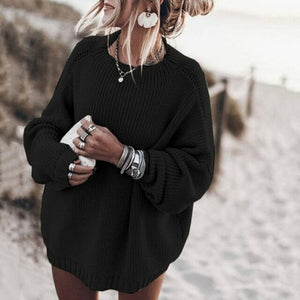 Elegant Autumn Batwing Long Sleeve Knitted Sweater