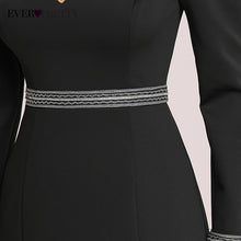 Load image into Gallery viewer, Elegant Black Formal Evening Dresses Long Sleeve V neck Mermaid Night