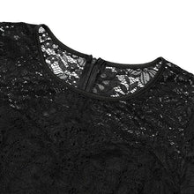 Load image into Gallery viewer, Elegant Black Lace Plus Size Low and High Cocktail Dress Women