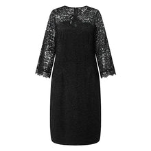 Load image into Gallery viewer, Elegant Black Lace Plus Size Low and High Cocktail Dress Women