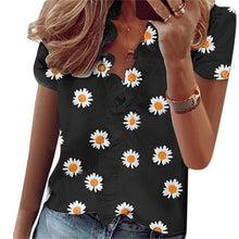 Load image into Gallery viewer, Elegant Daisy Pineapple Print Blouse Shirts Office Lady Spring