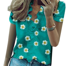 Load image into Gallery viewer, Elegant Daisy Pineapple Print Blouse Shirts Office Lady Spring