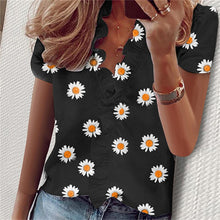 Load image into Gallery viewer, Elegant Daisy Pineapple Print Blouse Shirts Office Lady Spring