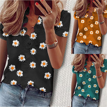 Load image into Gallery viewer, Elegant Daisy Pineapple Print Blouse Shirts Office Lady Spring