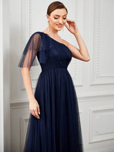 Load image into Gallery viewer, Elegant Evening Dresses One Shoulder Ruffles