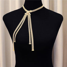 Load image into Gallery viewer, Elegant Lady Exquisite Bowknot Rhinestone Choker Necklace Shining - Sophornlilly