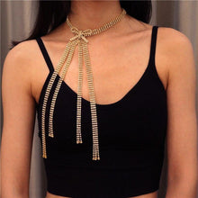Load image into Gallery viewer, Elegant Lady Exquisite Bowknot Rhinestone Choker Necklace Shining - Sophornlilly