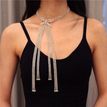 Load image into Gallery viewer, Elegant Lady Exquisite Bowknot Rhinestone Choker Necklace Shining - Sophornlilly