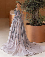 Load image into Gallery viewer, Elegant Long Sleeves Dubai Evening Dresses Arabic Middle East