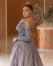 Load image into Gallery viewer, Elegant Long Sleeves Dubai Evening Dresses Arabic Middle East