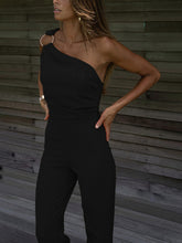 Load image into Gallery viewer, Elegant One Shoulder Jumpsuit Solid Ring