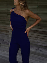 Load image into Gallery viewer, Elegant One Shoulder Jumpsuit Solid Ring