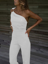 Load image into Gallery viewer, Elegant One Shoulder Jumpsuit Solid Ring