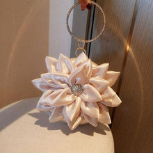 Load image into Gallery viewer, Elegant Satin Floral Evening Mini Bag Luxury Lady's Rhinestone