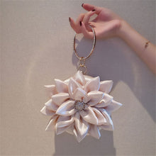 Load image into Gallery viewer, Elegant Satin Floral Evening Mini Bag Luxury Lady's Rhinestone