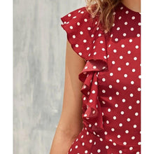 Load image into Gallery viewer, Elegant Short Sleeve Crew Neck Jumpsuit Bohemian Wave Point