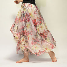 Load image into Gallery viewer, Elegant Summer Bohemian Maxi Skirts Women Long Skirt Chiffon Saia