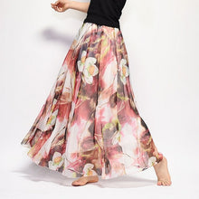 Load image into Gallery viewer, Elegant Summer Bohemian Maxi Skirts Women Long Skirt Chiffon Saia