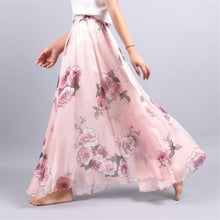 Load image into Gallery viewer, Elegant Summer Bohemian Maxi Skirts Women Long Skirt Chiffon Saia