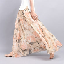 Load image into Gallery viewer, Elegant Summer Bohemian Maxi Skirts Women Long Skirt Chiffon Saia