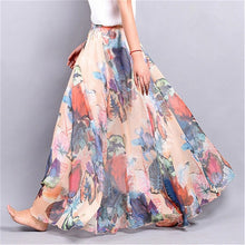 Load image into Gallery viewer, Elegant Summer Bohemian Maxi Skirts Women Long Skirt Chiffon Saia