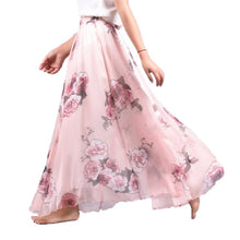 Load image into Gallery viewer, Elegant Summer Bohemian Maxi Skirts Women Long Skirt Chiffon Saia