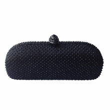 Load image into Gallery viewer, Elegante Navy Blue Crystal Box Clutch Bag and Purses Rhinestone