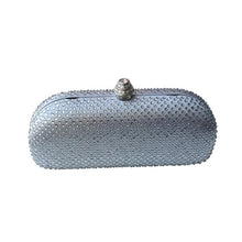 Load image into Gallery viewer, Elegante Navy Blue Crystal Box Clutch Bag and Purses Rhinestone