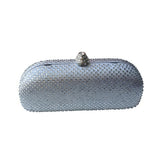 Elegante Navy Blue Crystal Box Clutch Bag and Purses Rhinestone