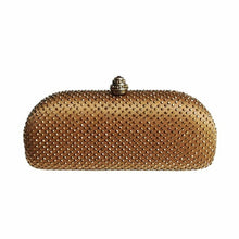 Load image into Gallery viewer, Elegante Navy Blue Crystal Box Clutch Bag and Purses Rhinestone