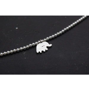 Elephant Anklet Foot Chain Sterling Silver Beads