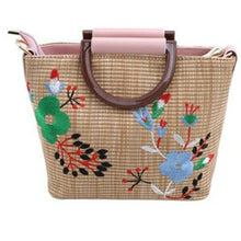 Load image into Gallery viewer, Embroidery Women Handbag Summer Rattan Women Shoulder Crossbody