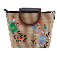 Load image into Gallery viewer, Embroidery Women Handbag Summer Rattan Women Shoulder Crossbody