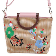 Load image into Gallery viewer, Embroidery Women Handbag Summer Rattan Women Shoulder Crossbody