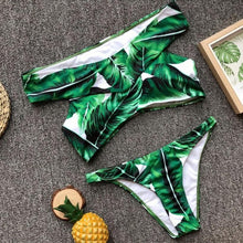 Load image into Gallery viewer, Embroidery Women Sexy Leaf Bikini Set Push-Up