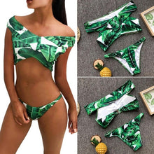 Load image into Gallery viewer, Embroidery Women Sexy Leaf Bikini Set Push-Up