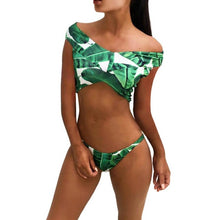Load image into Gallery viewer, Embroidery Women Sexy Leaf Bikini Set Push-Up