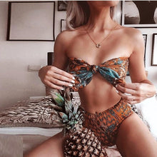 Load image into Gallery viewer, Enchanting Women Swimwear Bandage Bikini Set