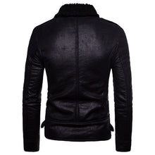 Load image into Gallery viewer, Men Leather Suede Jacket Motorcycle