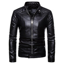 Load image into Gallery viewer, Motorcycle Leather Jacket Men