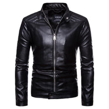 Load image into Gallery viewer, Motorcycle Leather Jacket Men